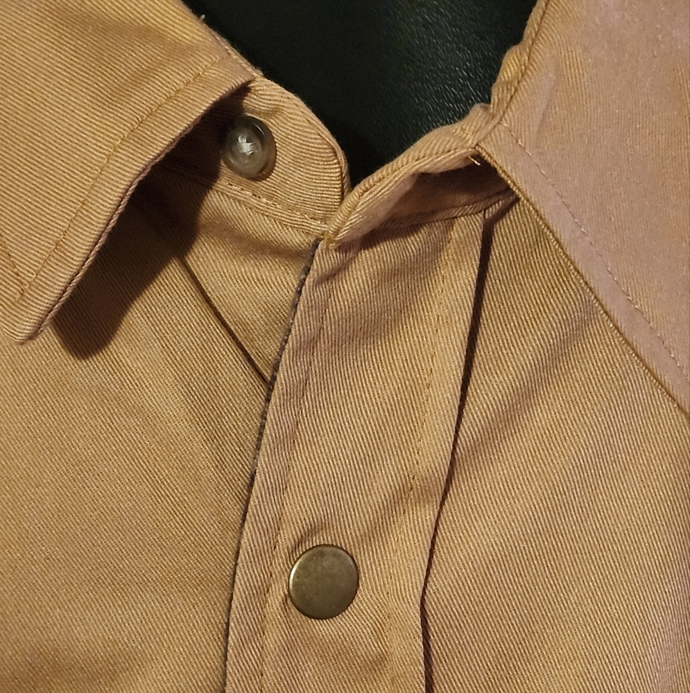 Never Used Men's Haband Flannel Lined Snap-up Shirt 4XL - Picture 3 of 5